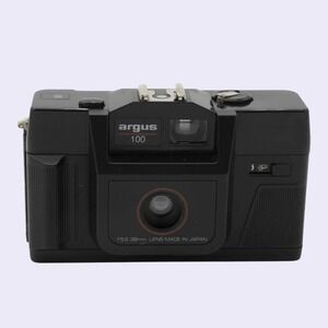 Argus 100 38mm Point & Shoot 35mm Film Camera with 215 Flash – Black – New